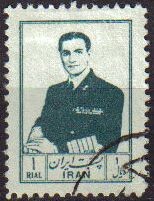 IRAN 1955 Scott 1027 Sello Retrato Mohammad Reza Shah Pahlavi Usado