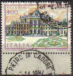 ITALIA 1984 Scott 1608 Sello Villas Famosas Villa Reale Stupinigi Michel 1900 Usado