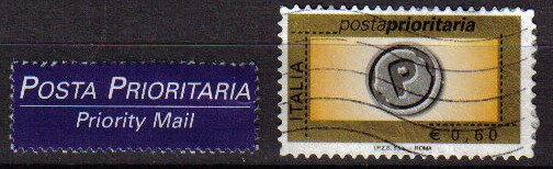 ITALIA 2004 Sellos Posta Prioritaria Usado