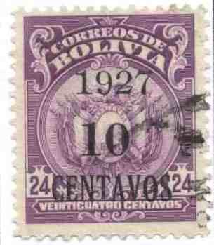 Escudo de 1919 y 1923 sobrecargados