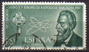 España 1967 1790 Sello º VII Congreso Latino y I Europeo de Radiología en Barcelona Wilhelm Conrad T