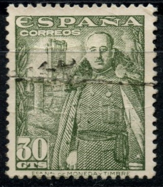 ESPAÑA_1954 SCOTT 802.05 GENERAL FRANCO.