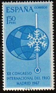 ESPAÑA 1967 1817 Sello Nuevo Congreso Internacional del Frio