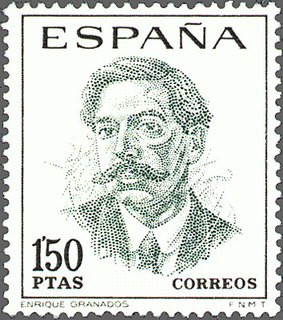ESPAÑA 1967 1831 Sello Nuevo Serie Centenario Celebridades Enrique Granados c/señal charnela