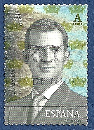 Edifil 5015 Felipe VI sello plateado A