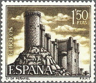 ESPAÑA 1968 1882 Sello Nuevo Serie Castillos de España Peñafiel Valladolid
