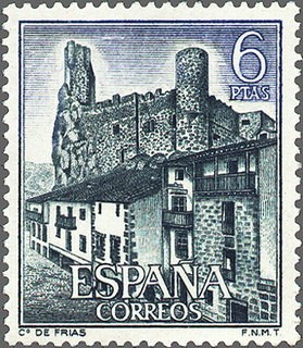 ESPAÑA 1968 1884 Sello Nuevo Serie Castillos de España Frias Burgos