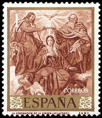 ESPAÑA SEGUNDO CENTENARIO NUEVO Nº 1244 ** 1P ROJO CASTAÑO VELAZQUEZ