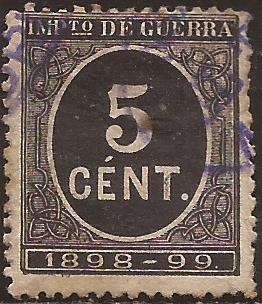 Impuesto de Guerra  1898  5 cts