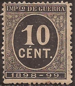Impuesto de Guerra  1898  10 cts