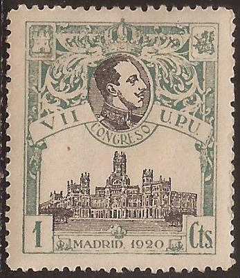 VII Congreso Unión Postal Universal. Madrid 1920 1 cts