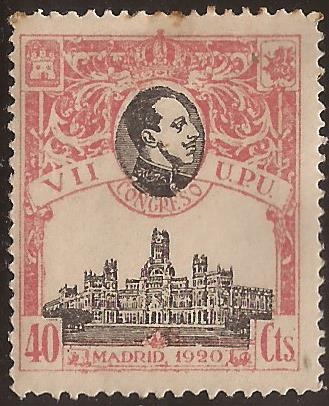 VII Congreso Unión Postal Universal. Madrid 1920 40 cts
