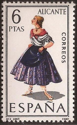 Trajes típicos. Alicante 1967  6 ptas