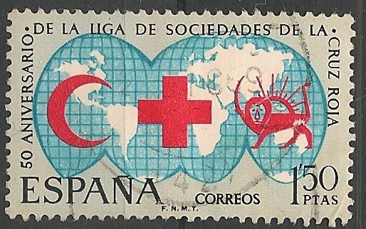 50 aniversario de la creación de la Liga de Sociedades de la Cruz Roja. ED 1925