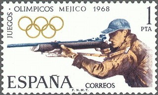 ESPAÑA 1968 1885 Sello Nuevo XIX Juegos Olimpicos de Mexico Tiro