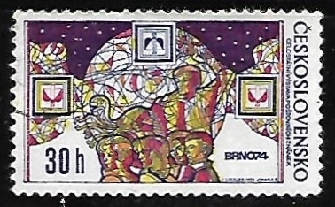 A nivel nacional exposicion de sellos - Brno 1974 