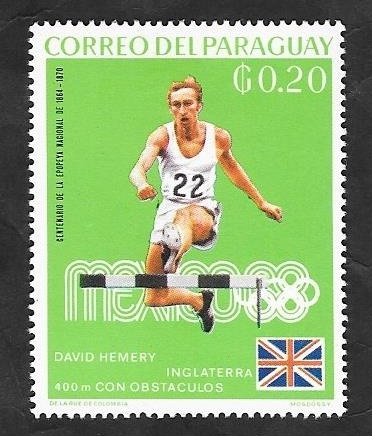 1002 - David Hemery, obstáculos, vencedor en los juegos olímpicos de Mexico 68