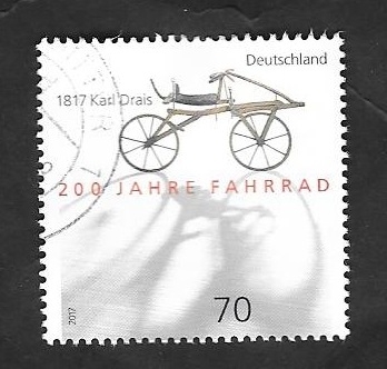 3105 - Bicentenario de la bicicleta por Karl Drais 