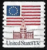 Bandera sobre Independence Hall