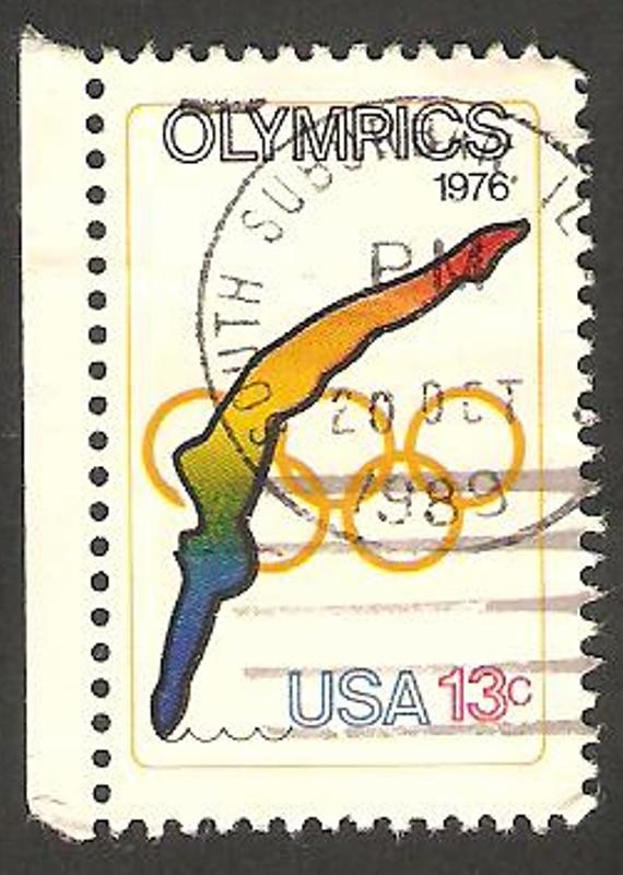 1140 - Olimpiadas de Montreal 76, salto de trampolin