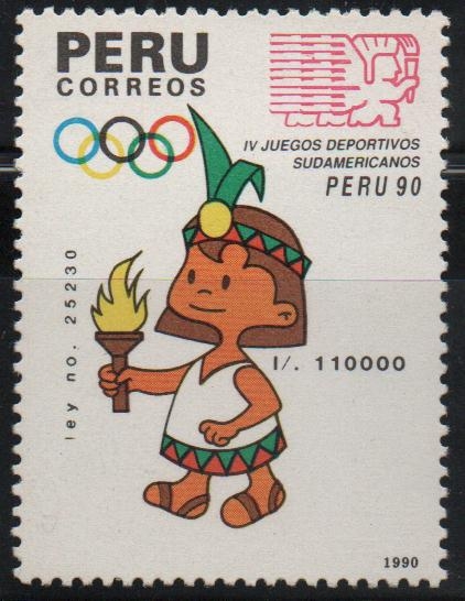 4th  JUEGOS  DEPORTIVOS  SUDAMERICANOS.  PORTADOR  DE  ANTORCHA.