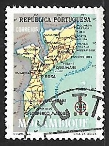 Mapa e Mozambique