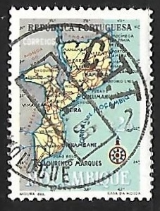 Mapa e Mozambique