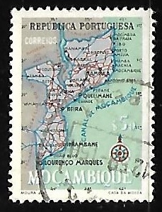 Mapa de Mozambique