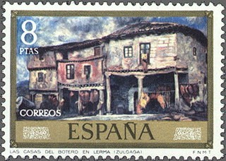 ESPAÑA 1971 2026 Sello Nuevo Pintor Ignacio de Zuloaga Casas del Botero de Lerma