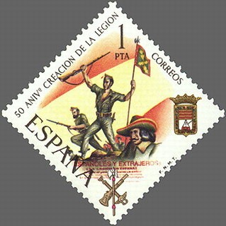 ESPAÑA 1971 2043 Sello Nuevo L Aniversario de la Legión Tercio Duque de Alba