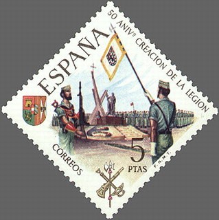 ESPAÑA 1971 2045 Sello Nuevo L Aniversario de la Legión Tercio Alejandro Farnesio