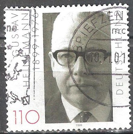 Cent del nacimiento de Gustav Heinemann,politico,presidente de la RFA(1969-1974).