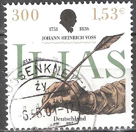 250.º nacimiento Anniv. de Johann Heinrich Voss.