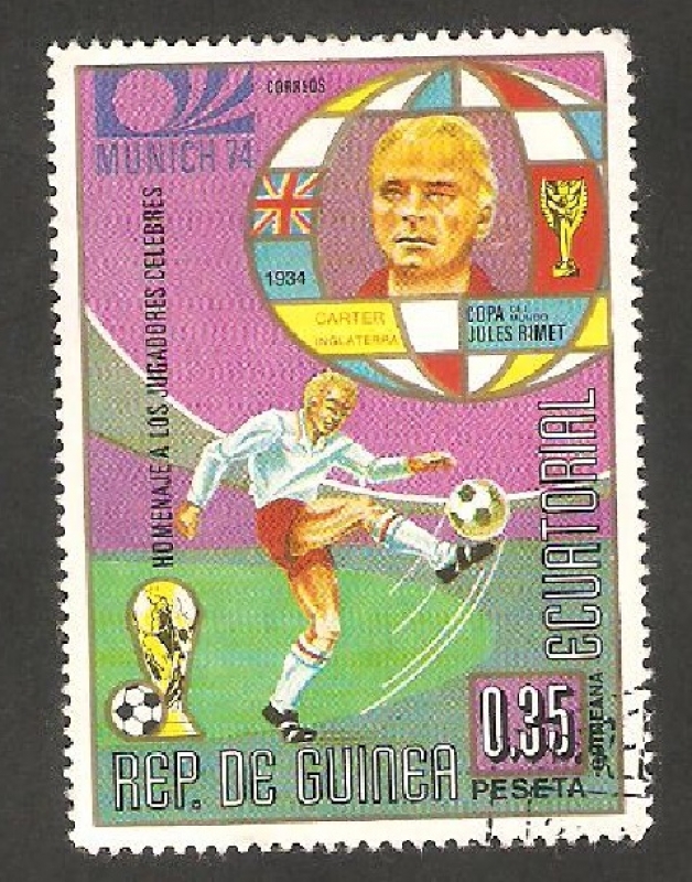 39 - Mundial de fútbol Munich 74, Carter de Inglaterra