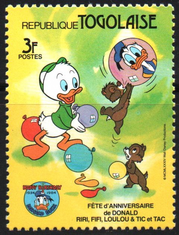 50th  ANIVERSARIO  DEL  PATO  DONALD.  LOUIE,  CHIP  Y  DALE. 