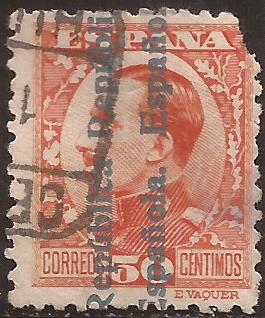 Alfonso XIII con sobrestampación República Española  1931 50 céntimos