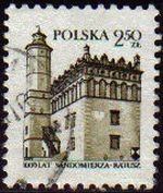 POLONIA 1980 Michel 2705 Sello Castillos Milenium Sandomierz