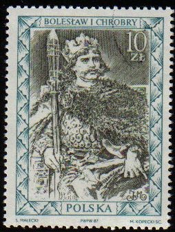 POLONIA 1995 Michel 3521 Sello Nuevo Gobernantes Historicos Rey Boleslaw I Chrobry Boleslao el Bravo