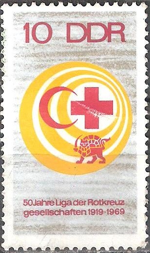 50 años de la Liga de Sociedades de la Cruz Roja 1919-1969,DDR.