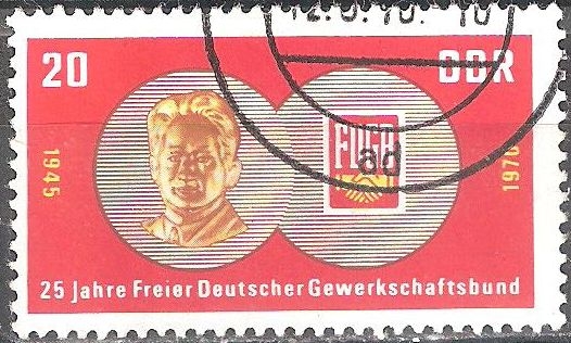 25 años FDGB, Federación Alemana de Sindicatos Libres (DDR).