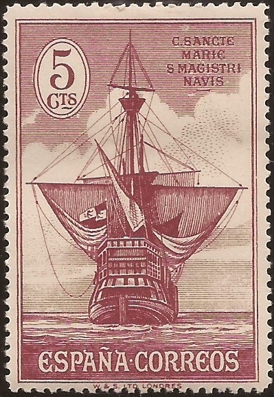 Nao Santa María, vista de popa  1930  5 cents