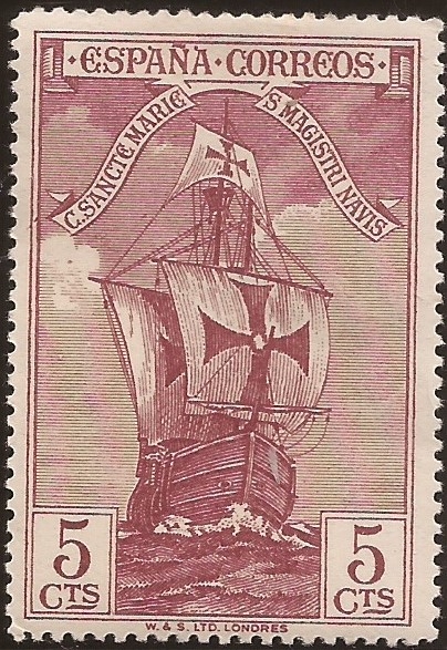 Nao Santa María, vista de proa  1930  5 cents