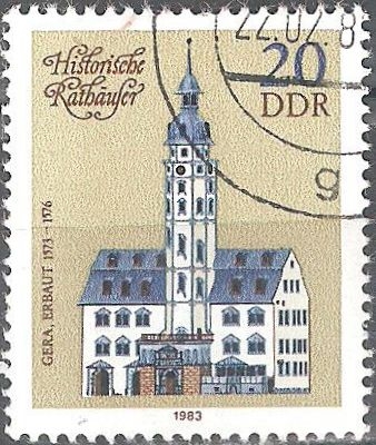 Ayuntamientos históricos - Gera Hall, construido 1573-1576-DDR.