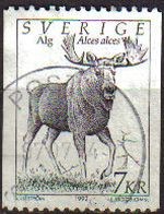 SUECIA Sweden Sverige 1992 Scott 1934 Sello Serie Fauna Alce