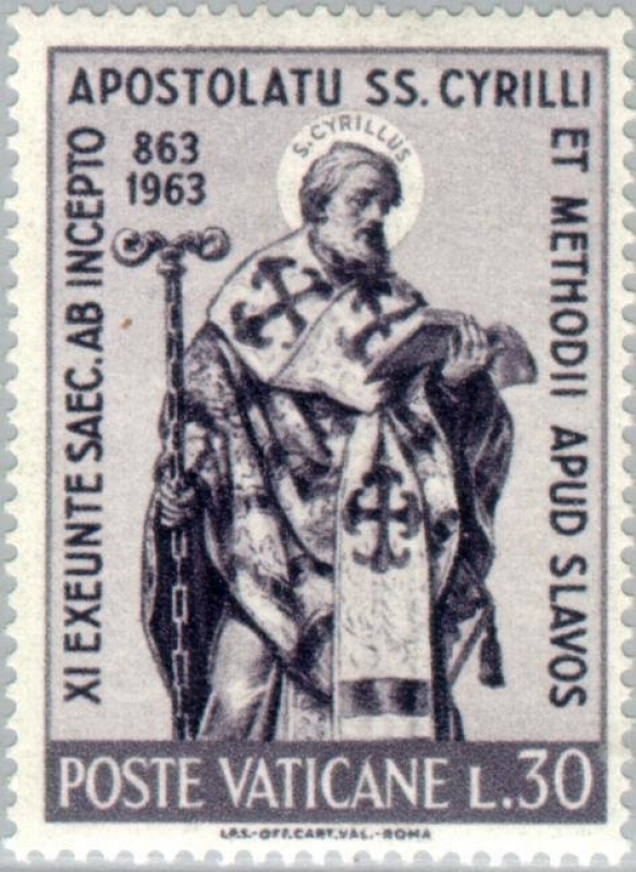 1100 aniversario del apostolado de los santos Cirilo y