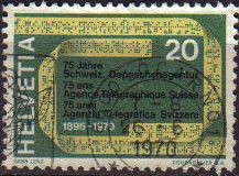 Suiza 1970 Scott 510 Sello Aniversario Telecomunicaciones M918  Switzerland Suisse 