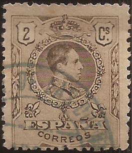 Alfonso XIII  Tipo Medallón  1909  2 cents