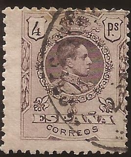 Alfonso XIII  Tipo Medallón  1909  4 ptas