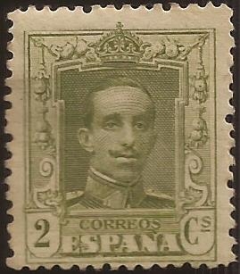 Alfonso XIII. Tipo Vaquer  1922 2 cents