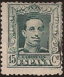 Alfonso XIII. Tipo Vaquer  1922 15 cents TipoB